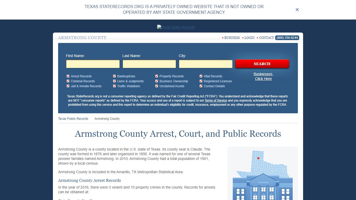 Armstrong County Arrest, Court, and Public Records